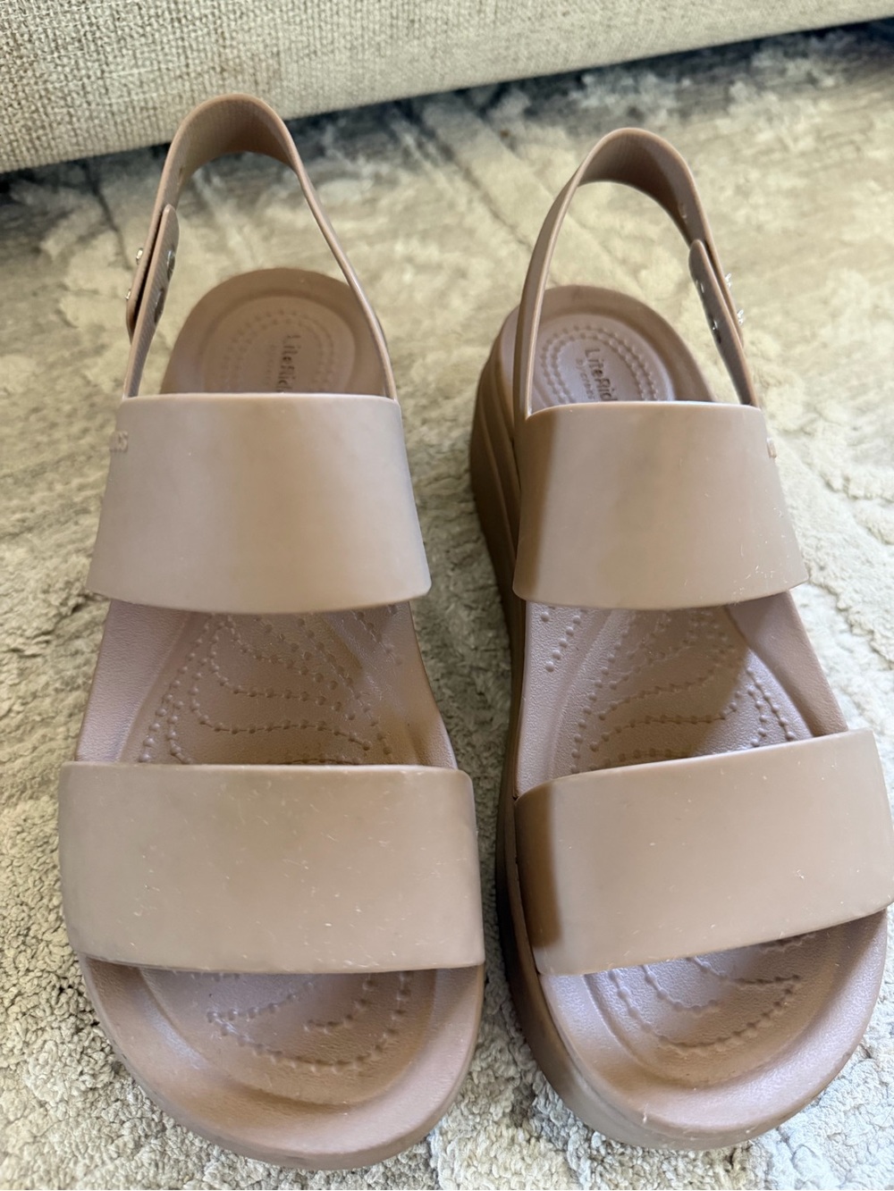 Crocs Women’s Slingback Platform Sandal in Taupe